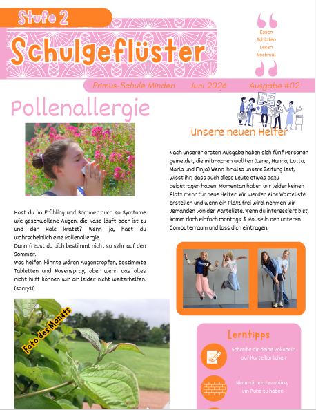 Schulgeflüster Schülerzeitung Juni 2026